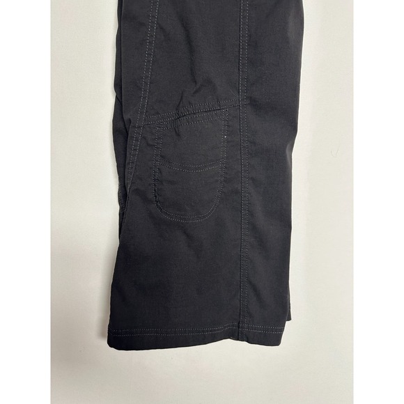 Vtg Athleta Dipper Pants Size 8T Low Rise Black Cargo Stretch Flare Y2K Gorpcore - Picture 9 of 14